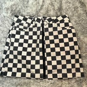 Indigo Rising Checkered Skirt